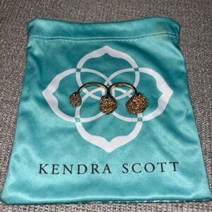 Kendra Scott Rose Gold Glitter 2 finger ring